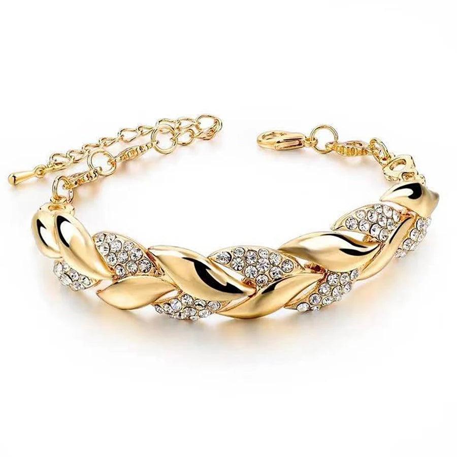 Bracelete Cristal Dourado